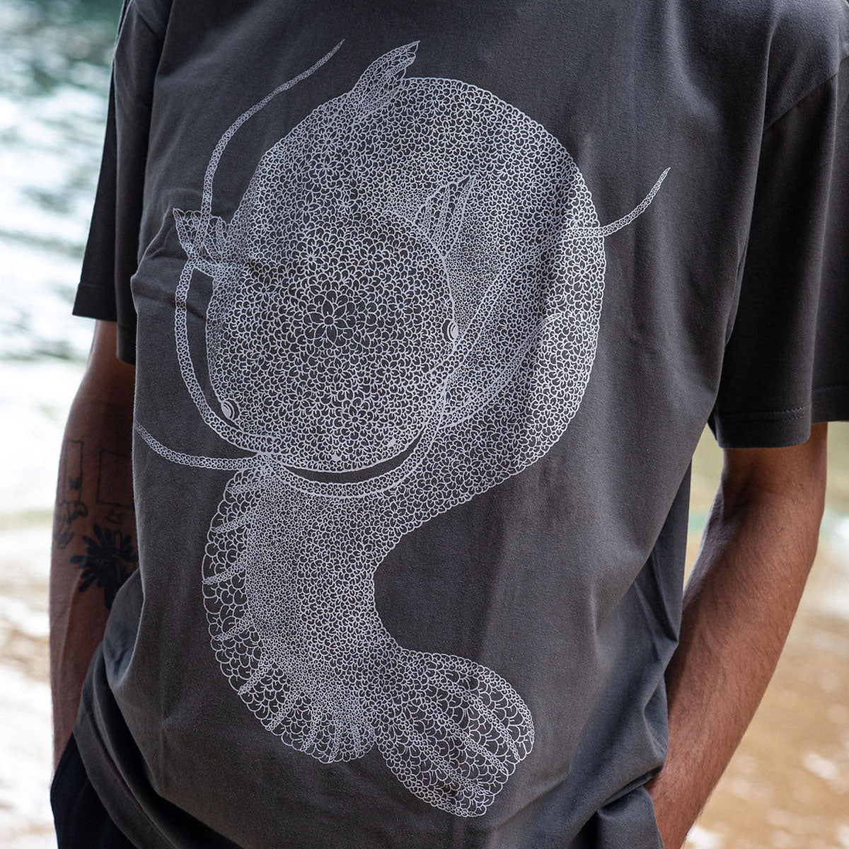 Timescan Namazu T-Shirt - Dark Grey - Image 3