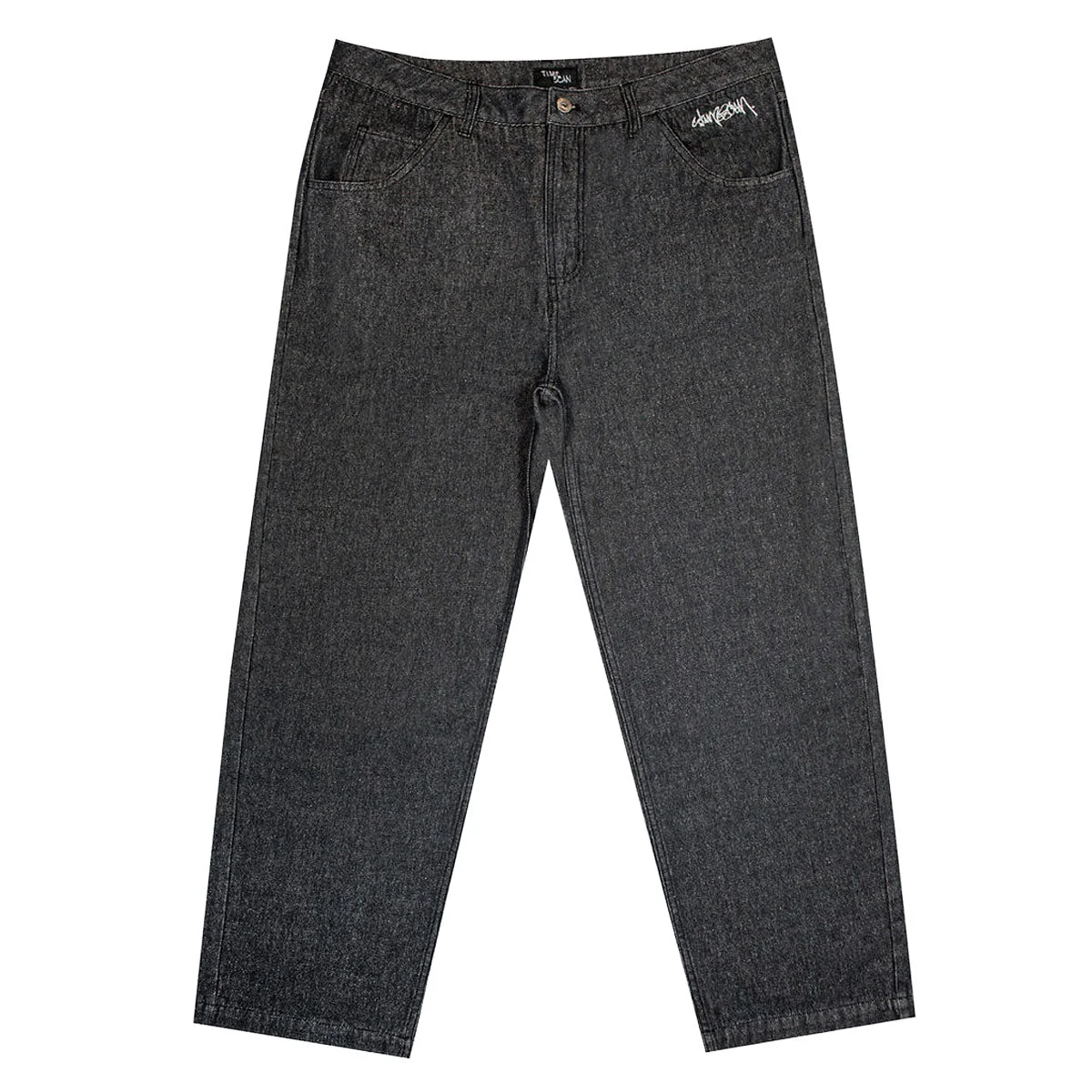 Timescan Relaxed Denim Jeans - Black