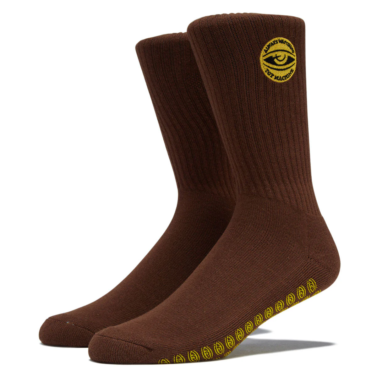 Toy Machine Always Watching Grip Socks - Brown