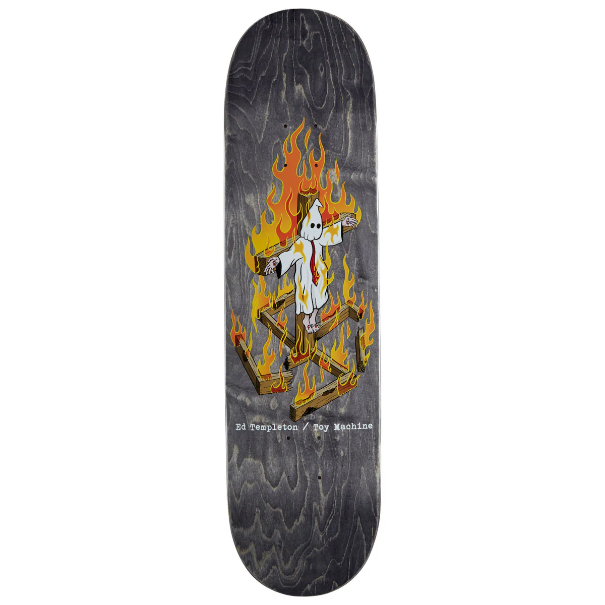 Toy Machine Templeton Charred Cross Skateboard Deck - 8.25"