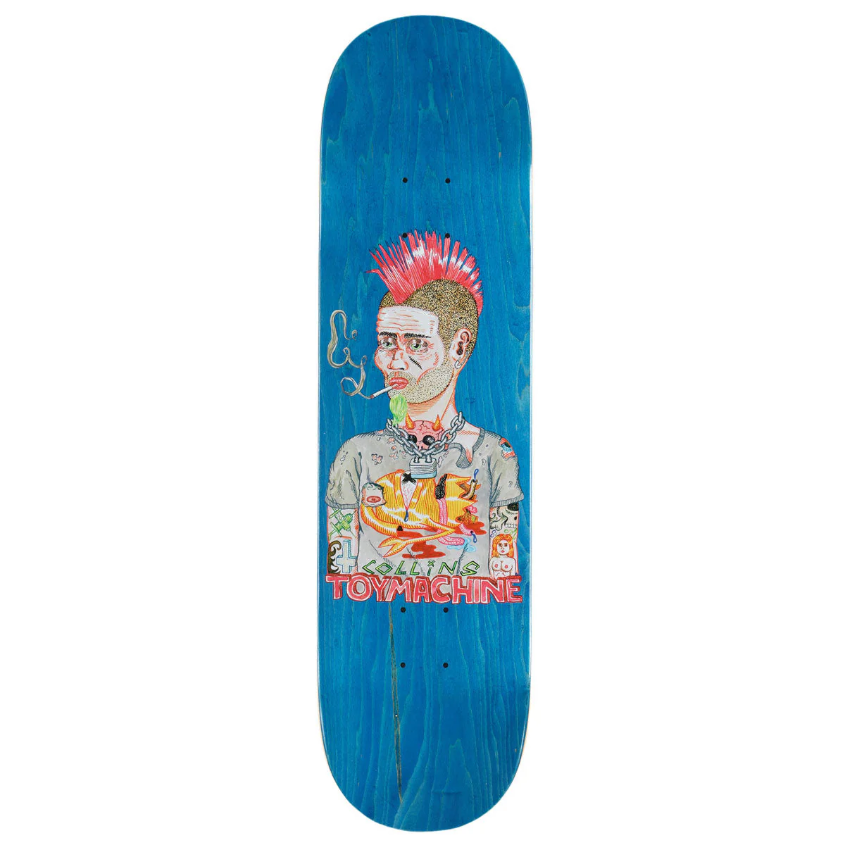 Toy Machine Collins Mohawk Skateboard Deck - 8.25"