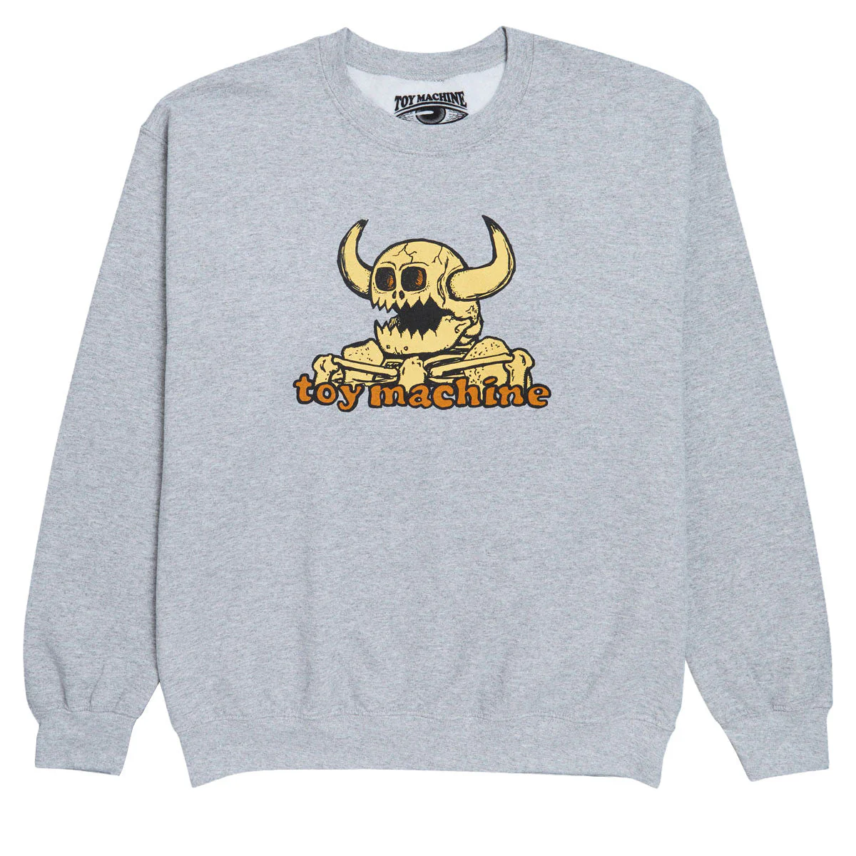 Toy Machine Dead Monster Crew Sweatshirt - Heather Grey