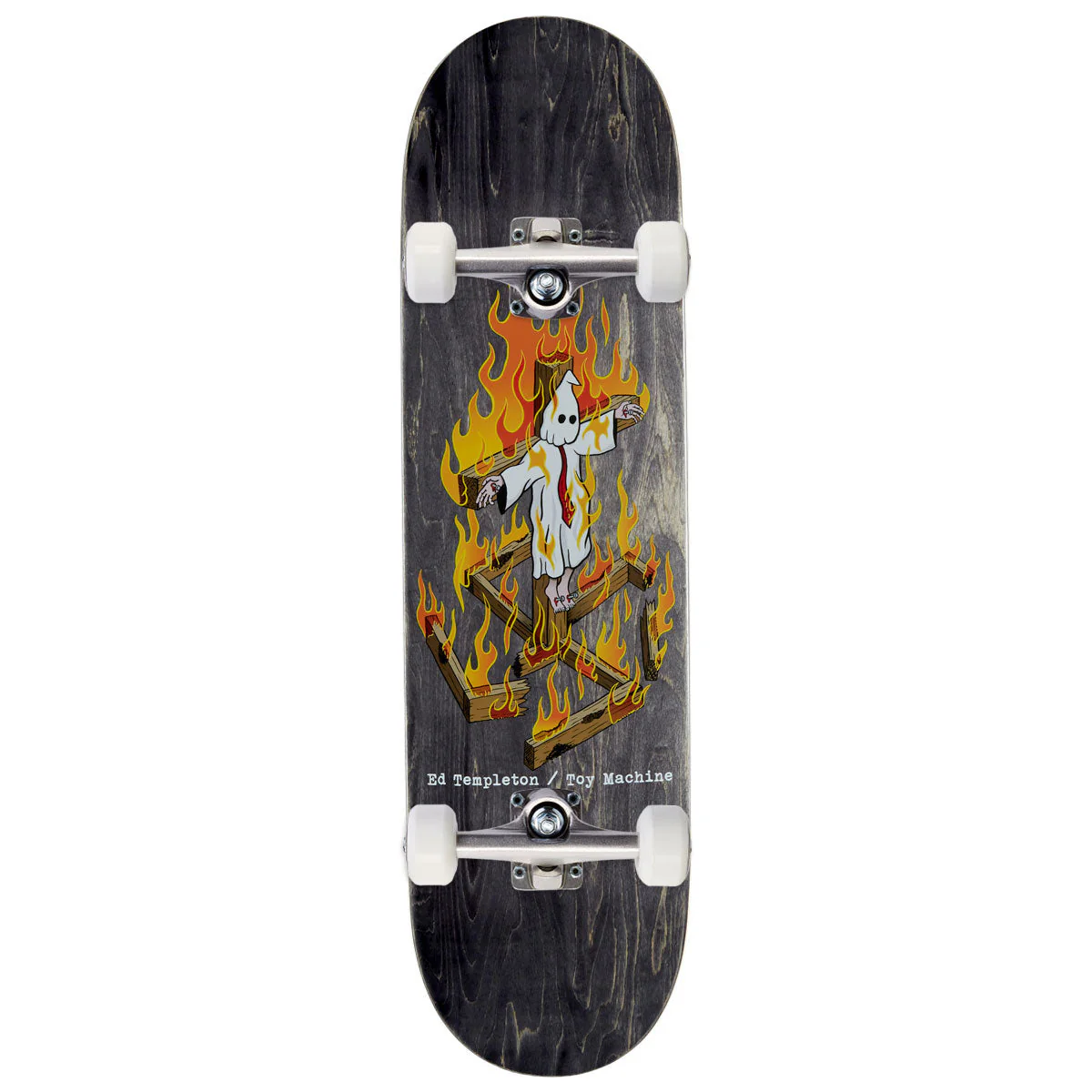 Toy Machine Templeton Charred Cross Skateboard Complete - 8.50"