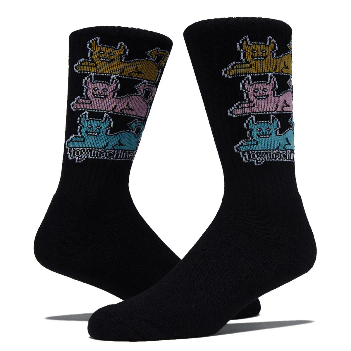 Toy Machine Triple Cat Socks - Black - Image 2