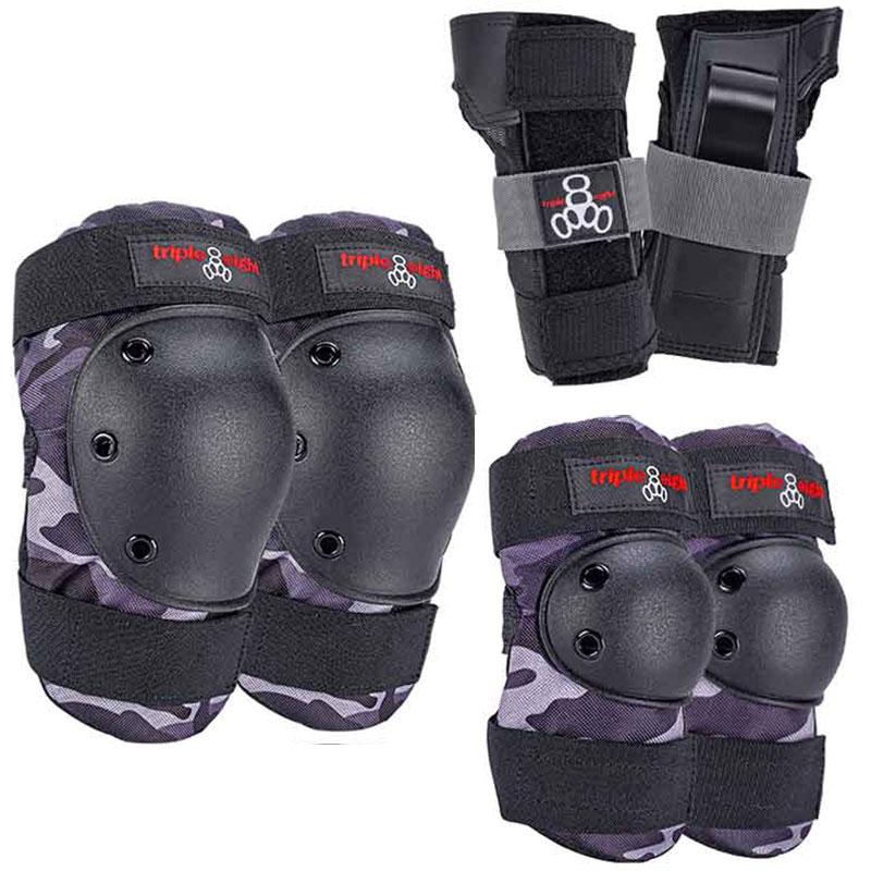 Triple Eight Saver 3 Pack of Pads - Charcoal Camo