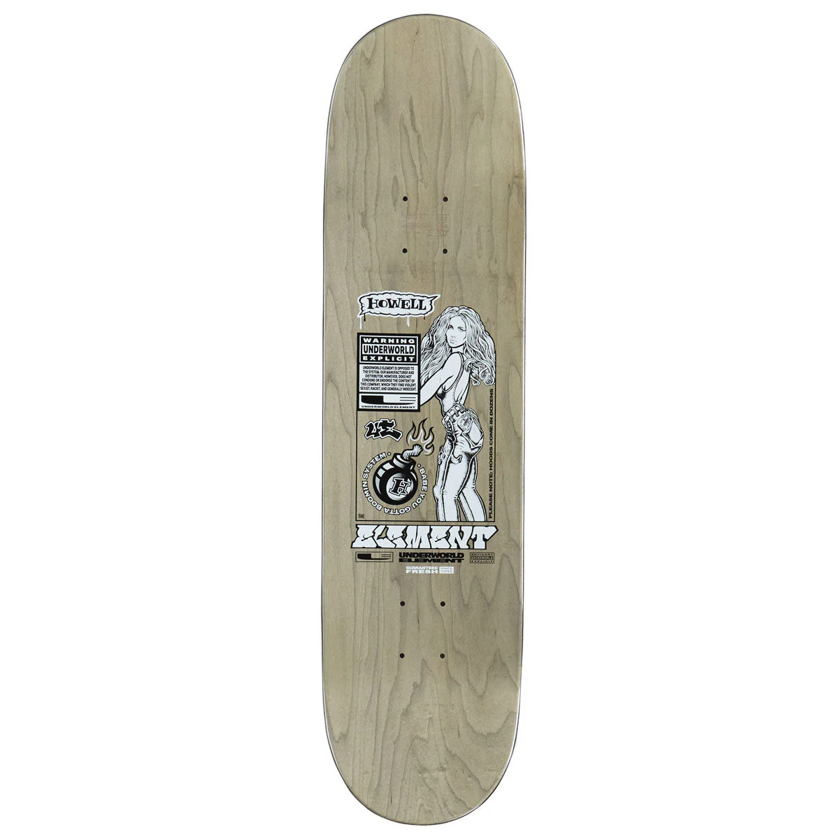 Underworld Element Howell Boomin System EX7 Skateboard Deck - 8.25" - Image 2