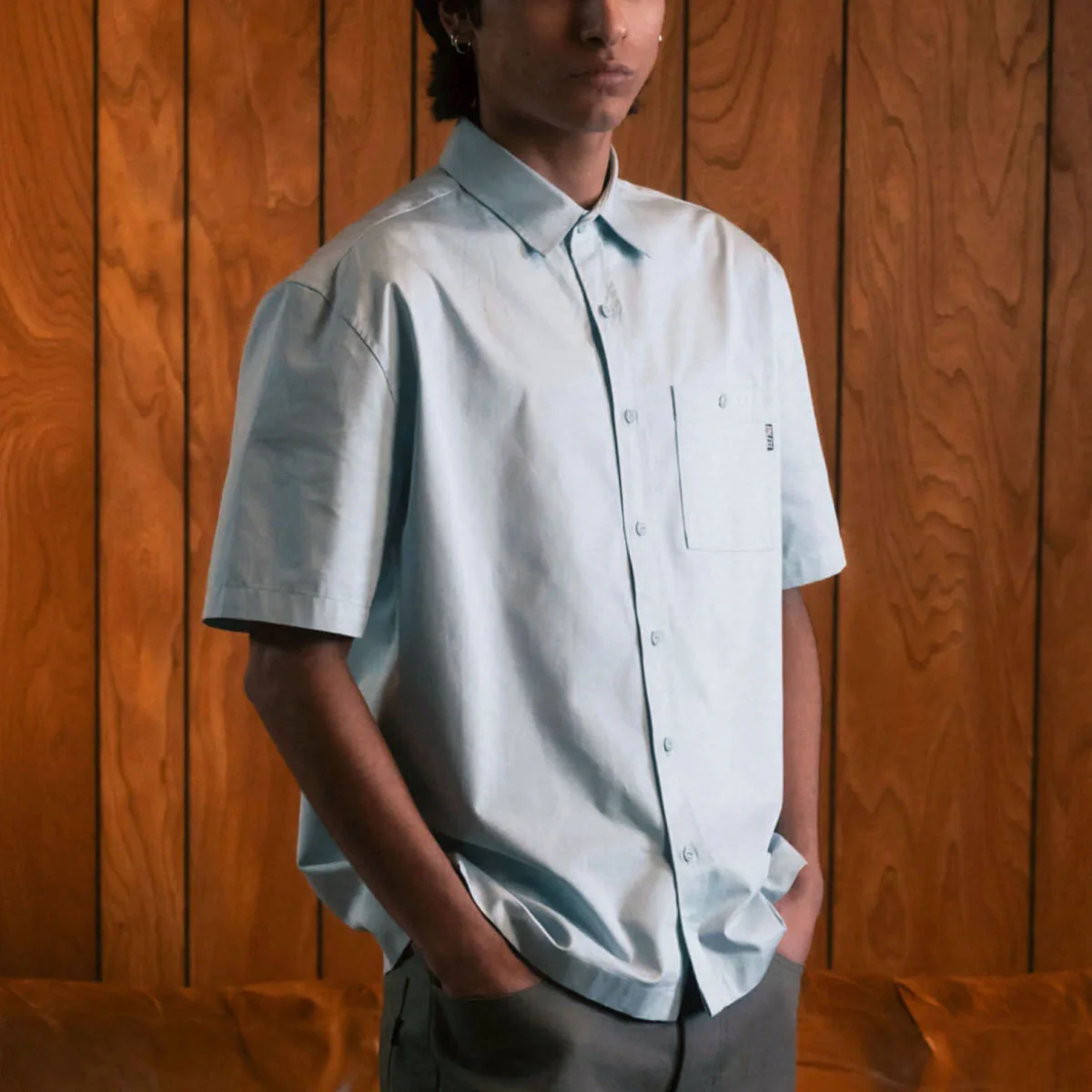 Unless Boxy Shirt - Forget Me Not - Image 3