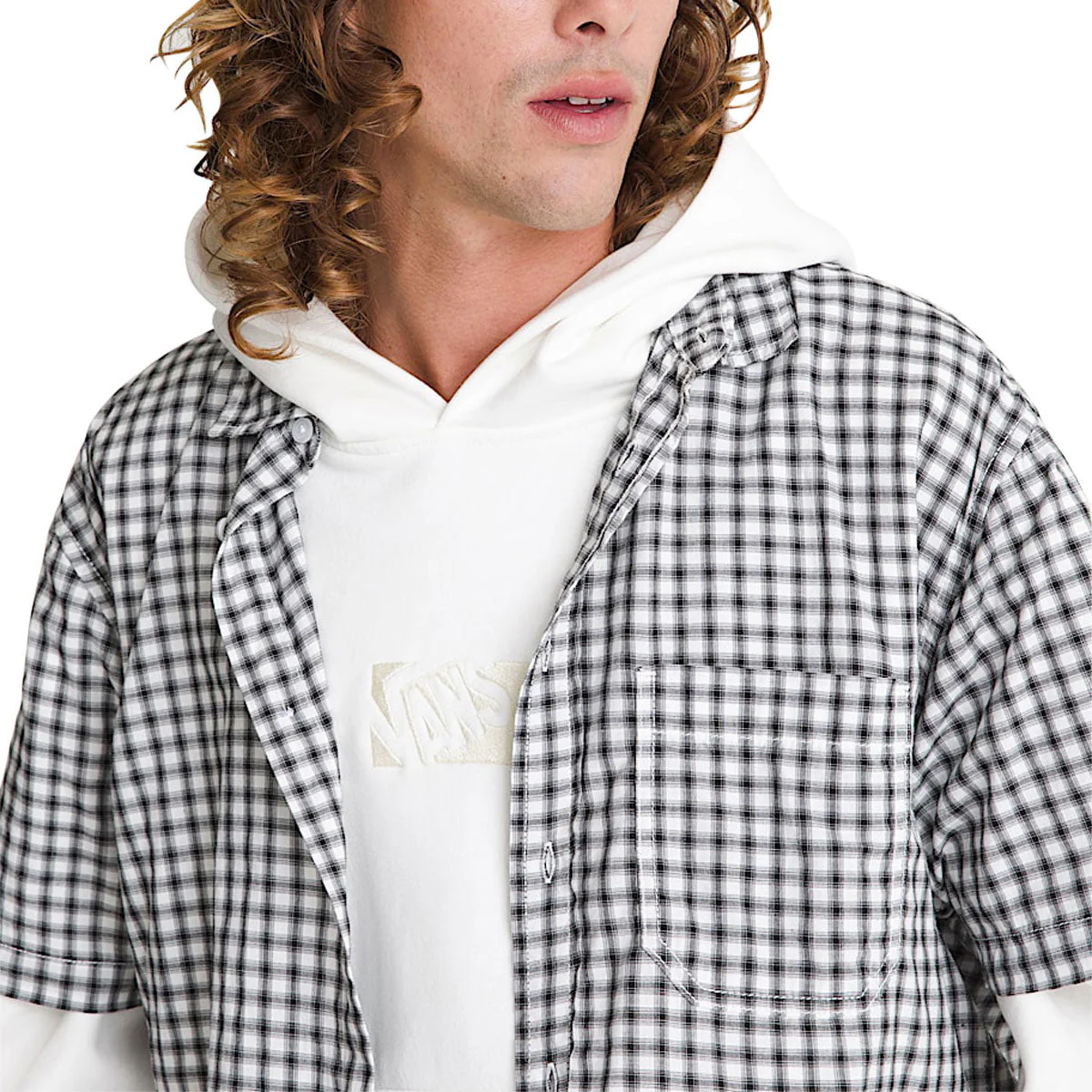 Vans Larkspur Mini Plaid Shirt - White/Black - Image 4