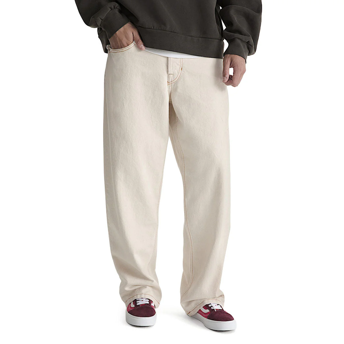 Vans LX Check 5 Loose Denim Jeans - Natural Seed - Image 2