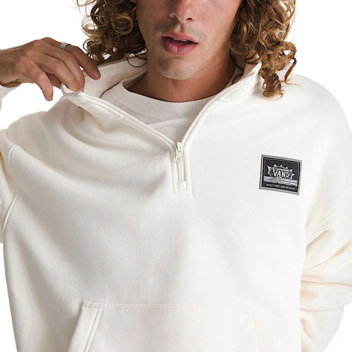 Vans Quarter Zip Sweatshirt - Egret - Image 4