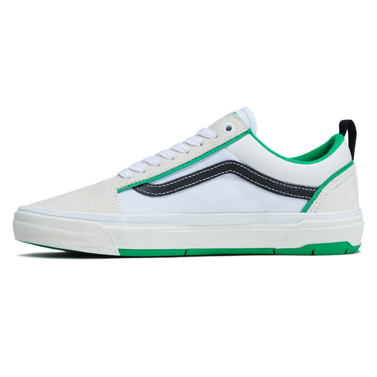 Vans Skate Old Skool Wafflecup Shoes - White/Green - Image 2