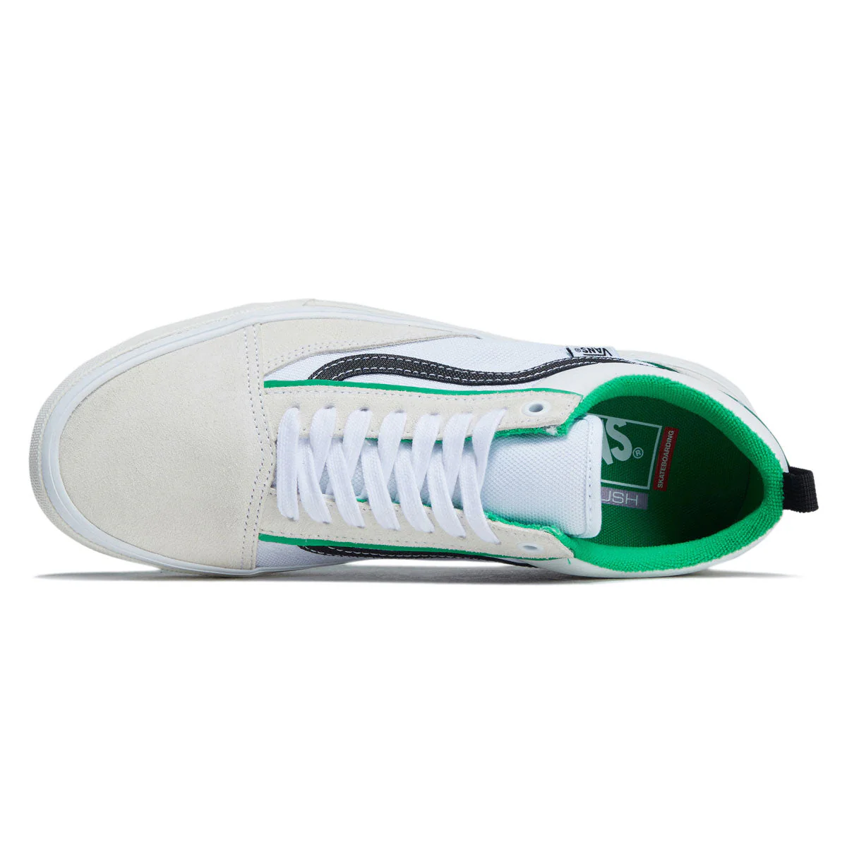 Vans Skate Old Skool Wafflecup Shoes - White/Green - Image 3