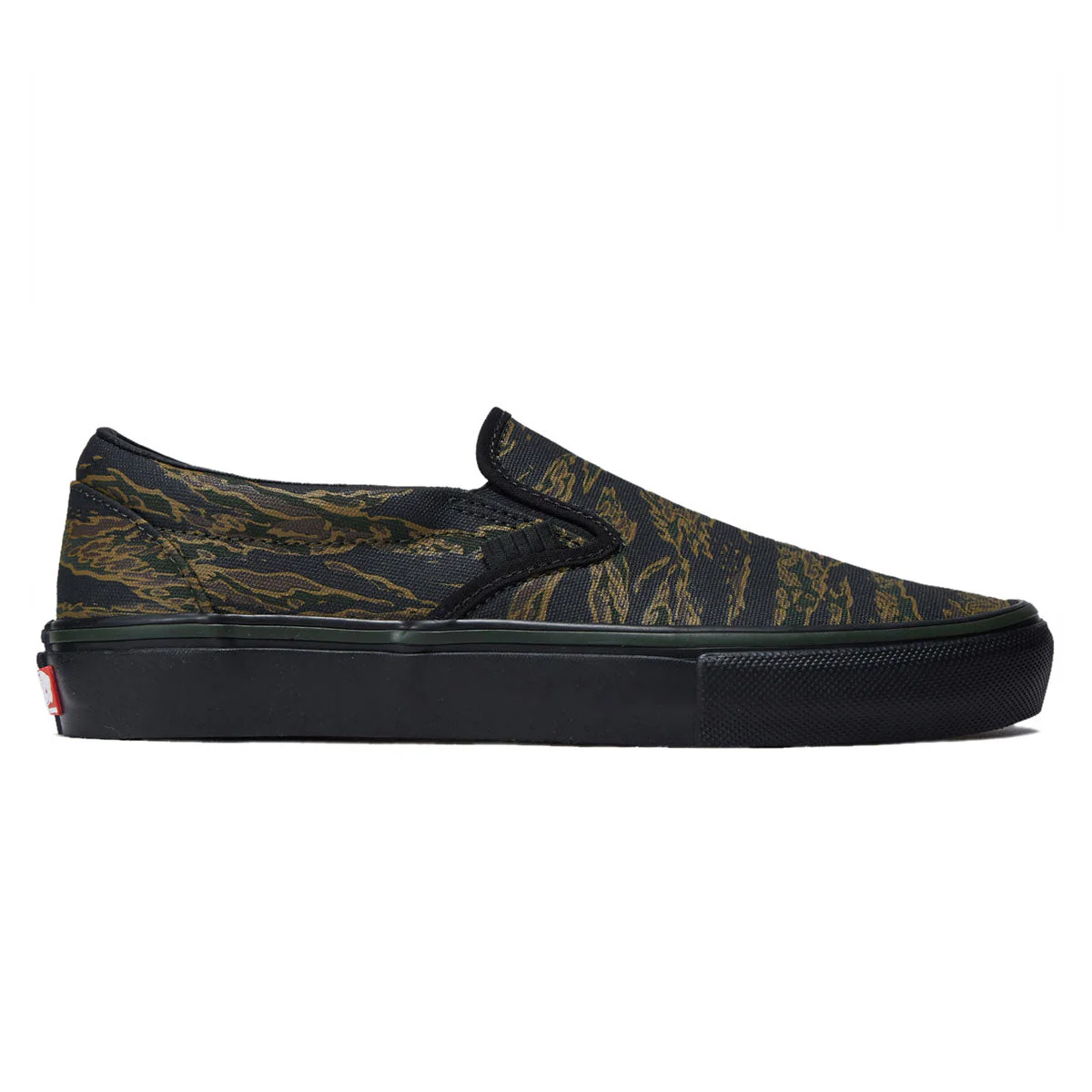 Vans Skate Slip-On Shoes - Tiger Camo Green/Black