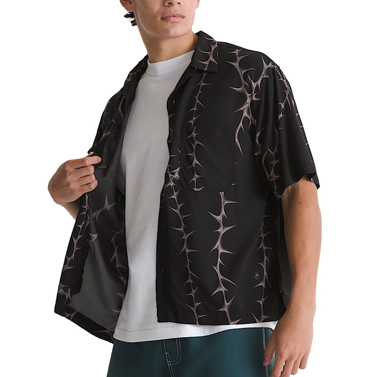 Vans Van Doren Printed Camp Shirt - Black - Image 2