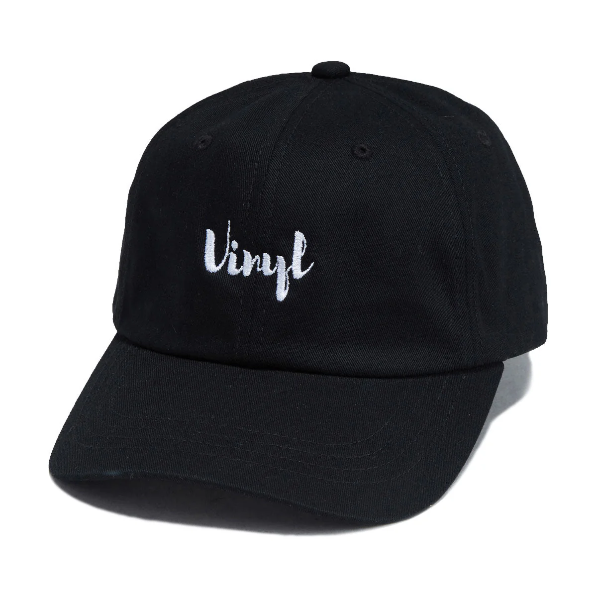 Vinyl Cursive Dad Hat - Black