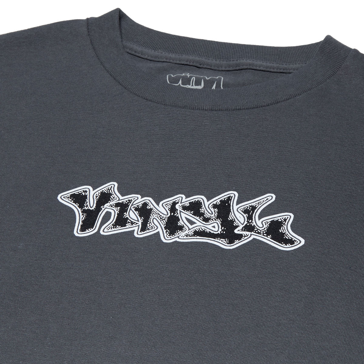 Vinyl Graffiti Logo T-Shirt - Charcoal Grey - Image 2
