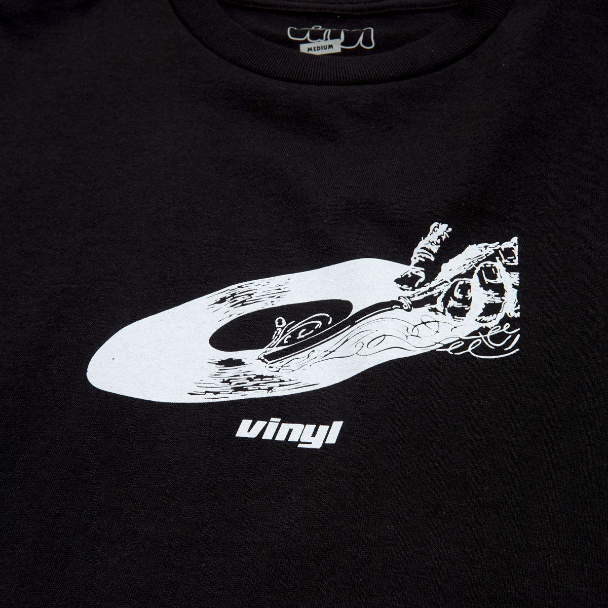 Vinyl Record T-Shirt - Black - Image 2