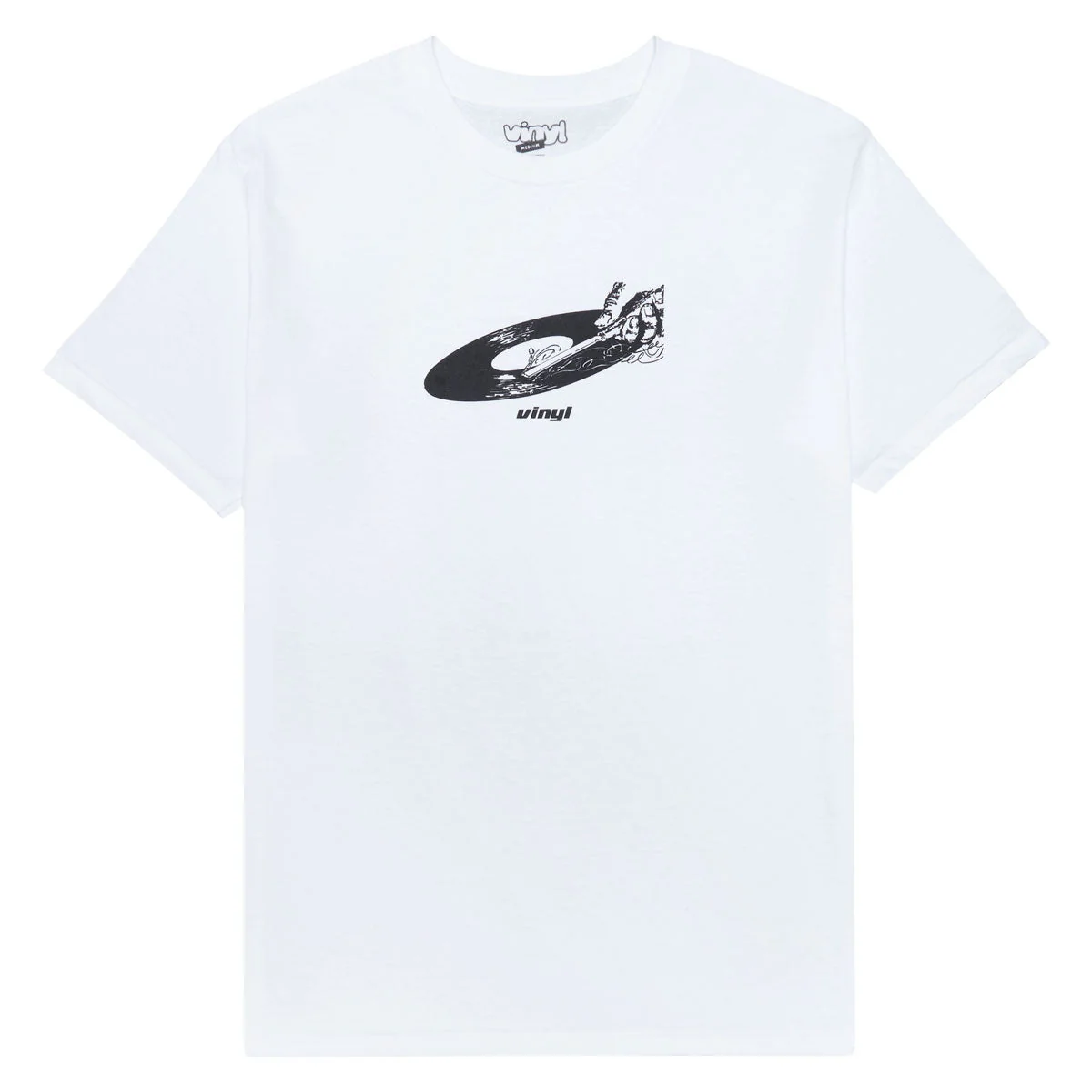 Vinyl Record T-Shirt - White