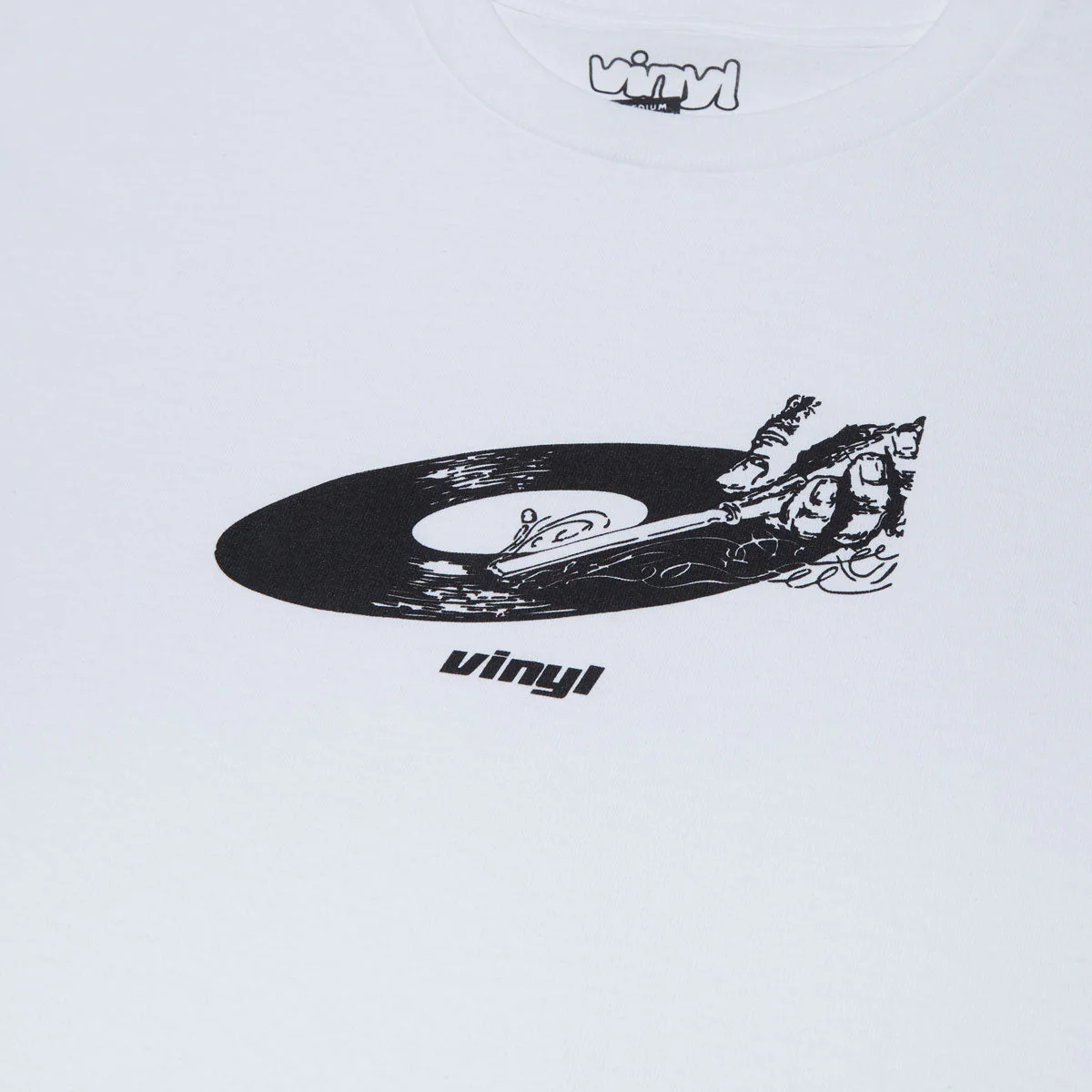 Vinyl Record T-Shirt - White - Image 2