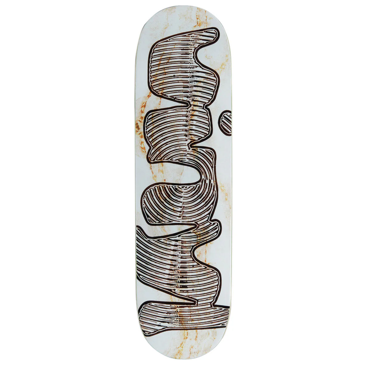 Vinyl Spiral Skateboard Deck - White Marble - 8.25"