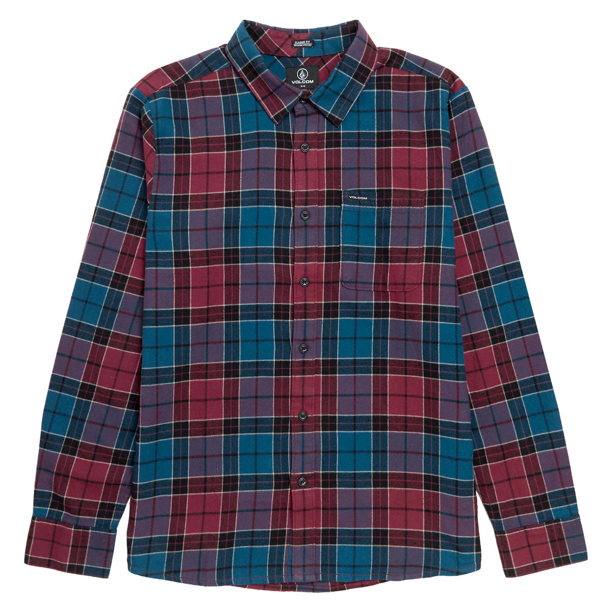 Volcom Cadenplaid Long Sleeve Shirt - Cosmic Blue