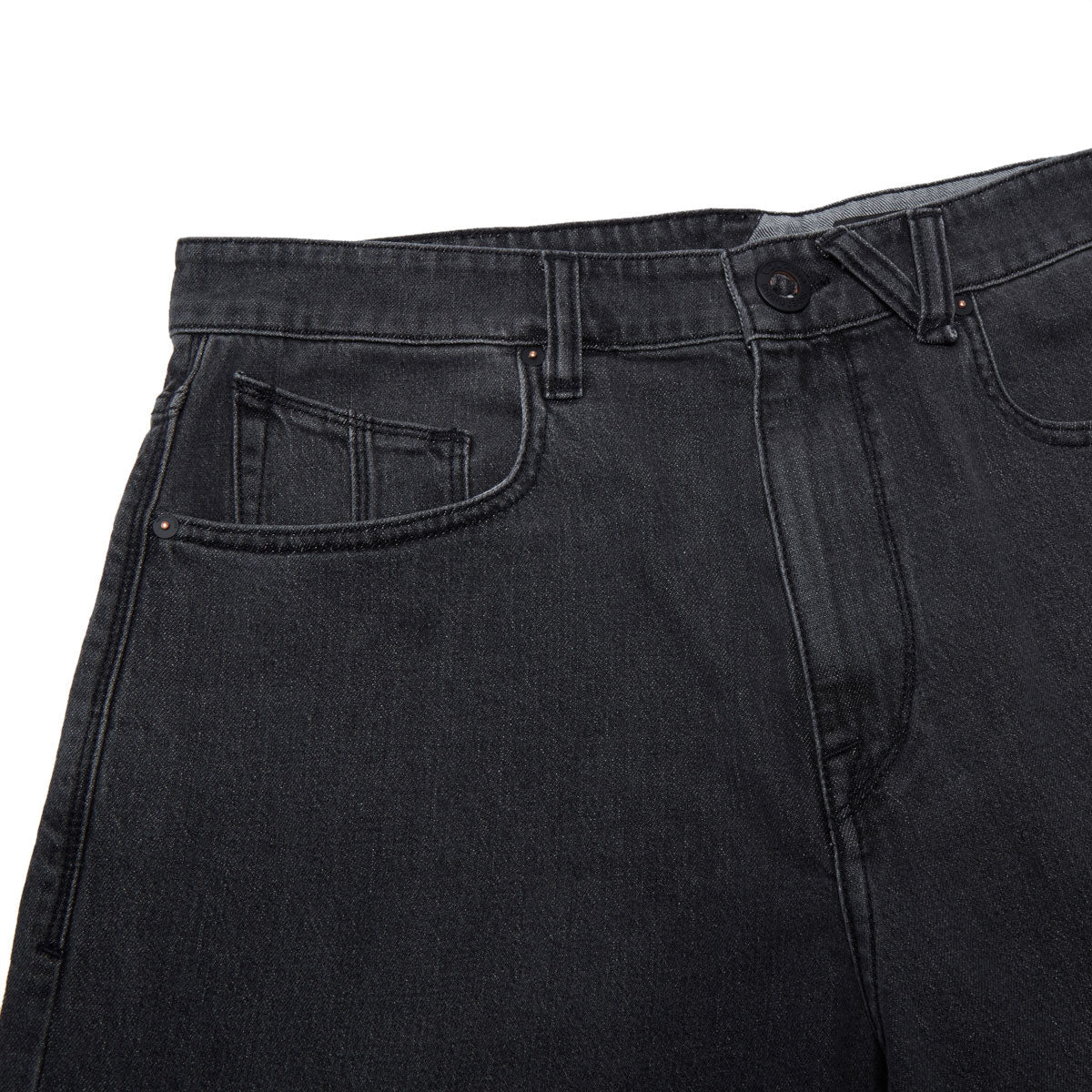 Volcom Chillow Denim 24 Shorts - Black Grey - Image 3