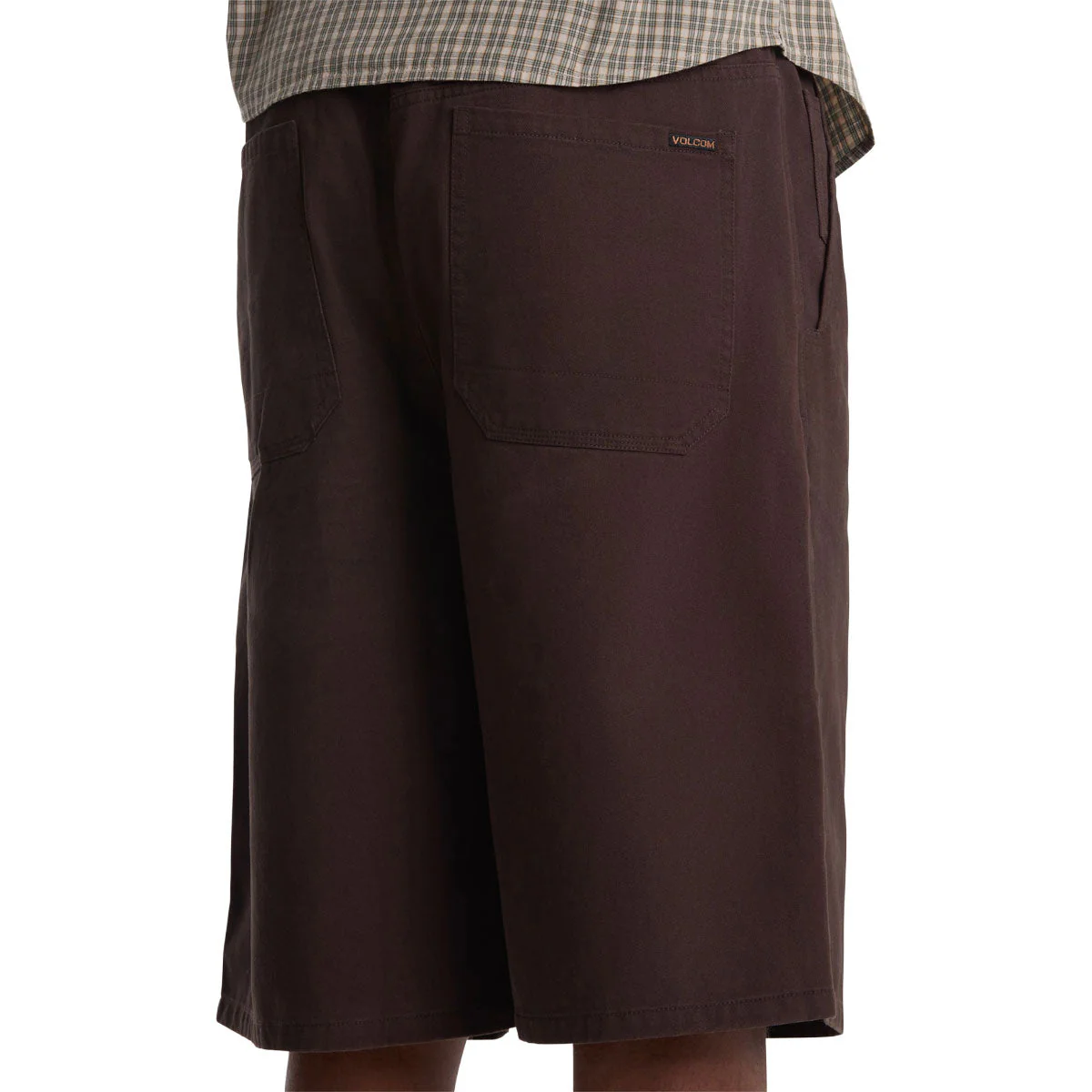 Volcom Chillow Plt Elastic Waist Chino VS 24 Shorts - Cacao - Image 5