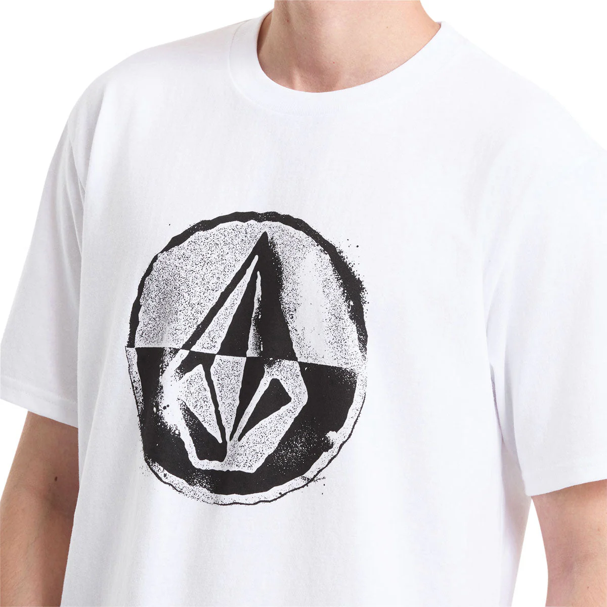 Volcom Circle Split T-Shirt - White - Image 3