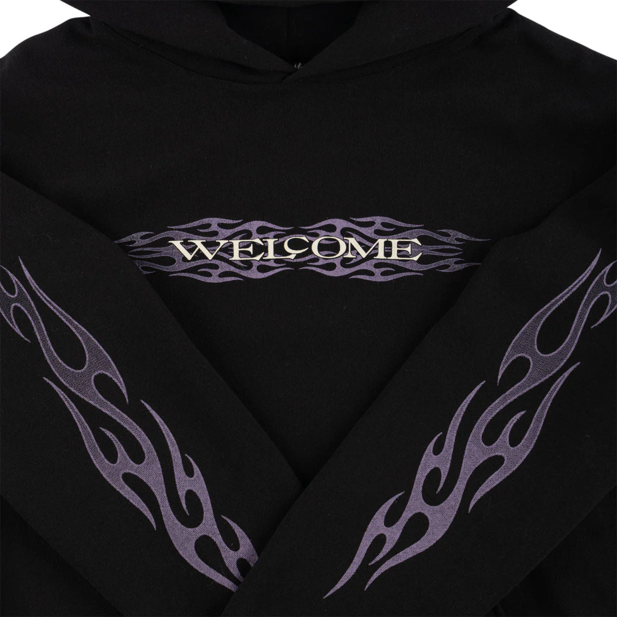 Welcome Brevity Hoodie - Black/Purple - Image 3