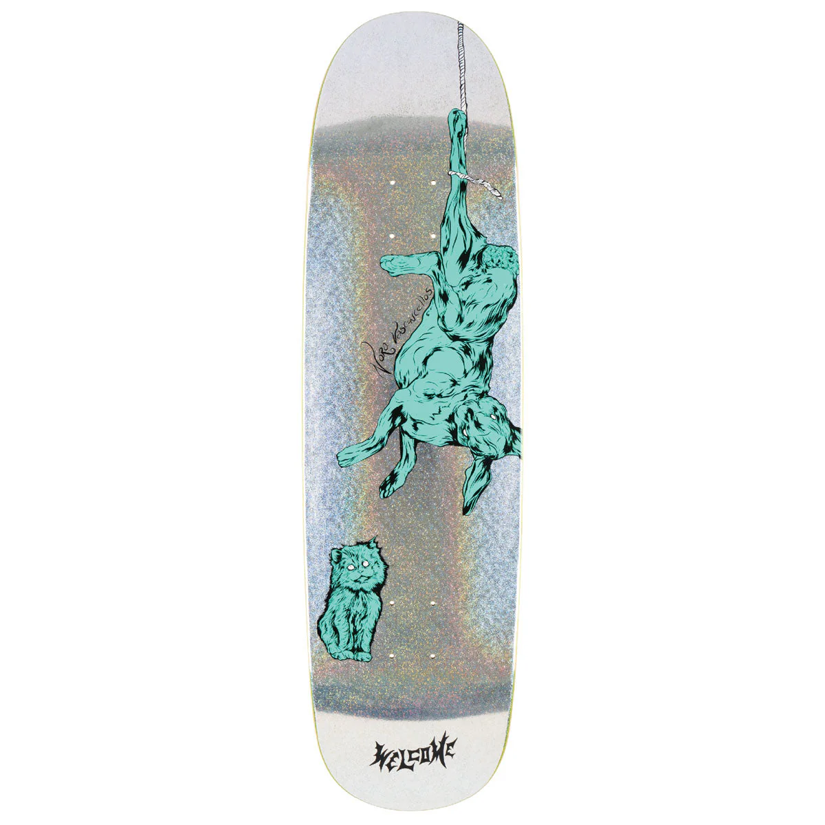 Welcome Fairy Tale Nora Vasconcellos On Sphynx Skateboard Deck - Glitter Prism Foil - 8.80"