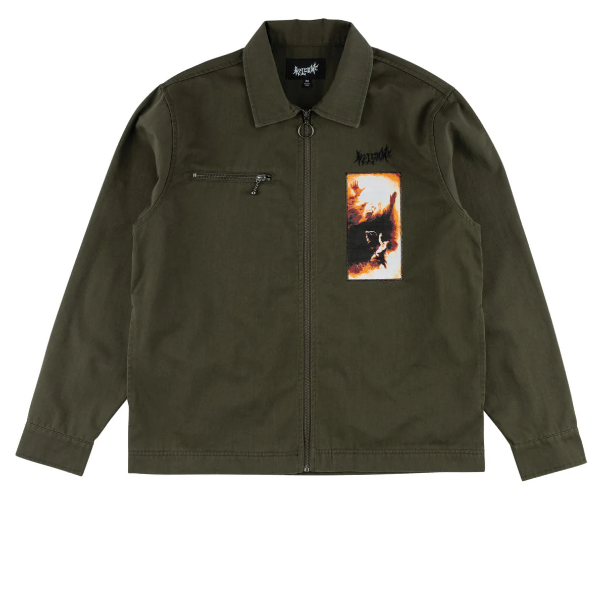 Welcome Smite Patches Long Sleeve Work Shirt - Forest
