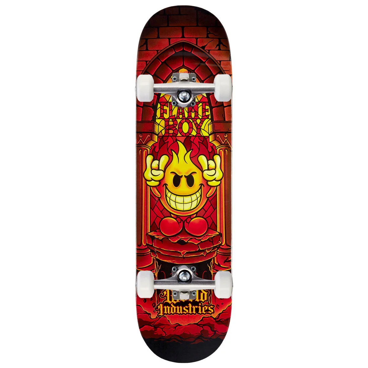World Industries Flame Boy Stained Glass Skateboard Complete - 8.50"