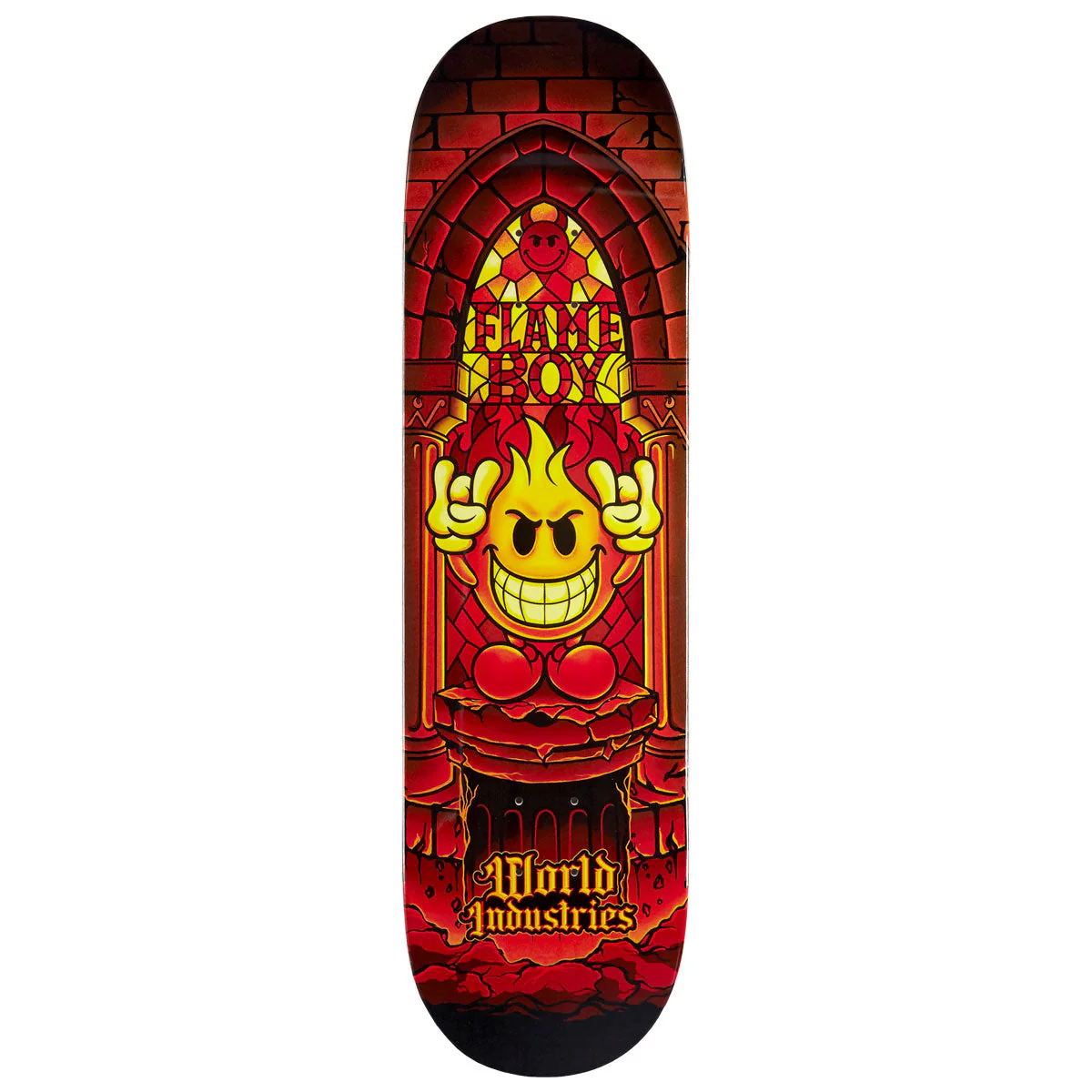World Industries Flame Boy Stained Glass Skateboard Deck - 8.50"