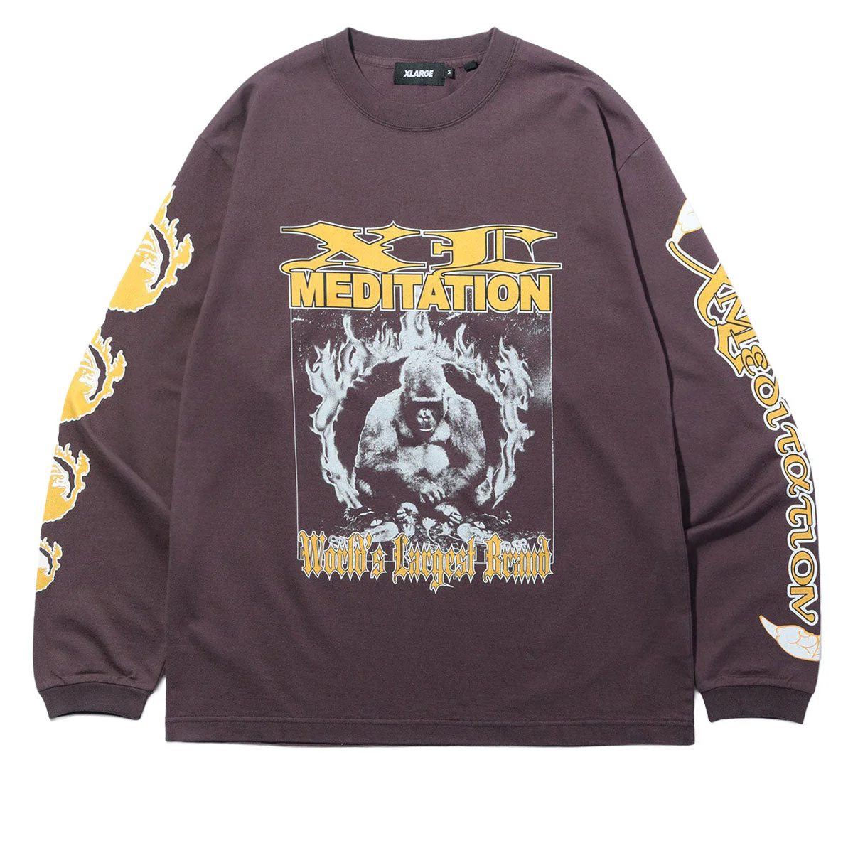 XLarge Meditation Long Sleeve T-Shirt - Purple