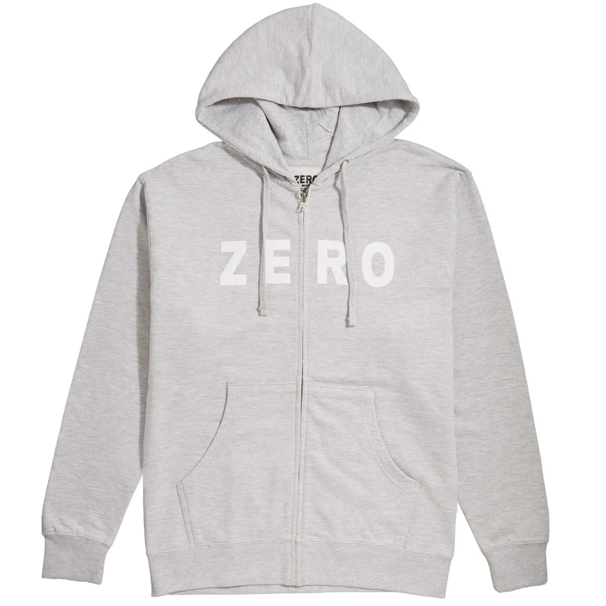 Zero Army Zip Up Hoodie - Heather Grey/Black