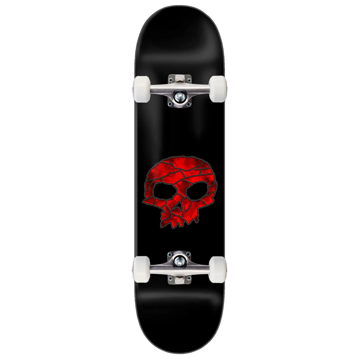 Zero Stained Glass Single Skull Skateboard Complete - Red - 8.50"